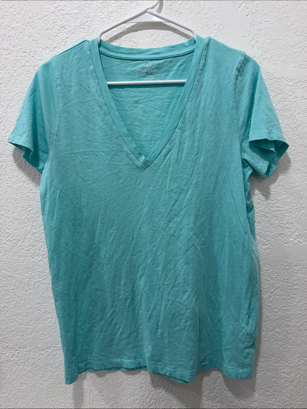 J Crew Slub 3-Pack Solid Color Tee Bundle - Black, Aqua, Blue, Sz L - Picture 4 of 9